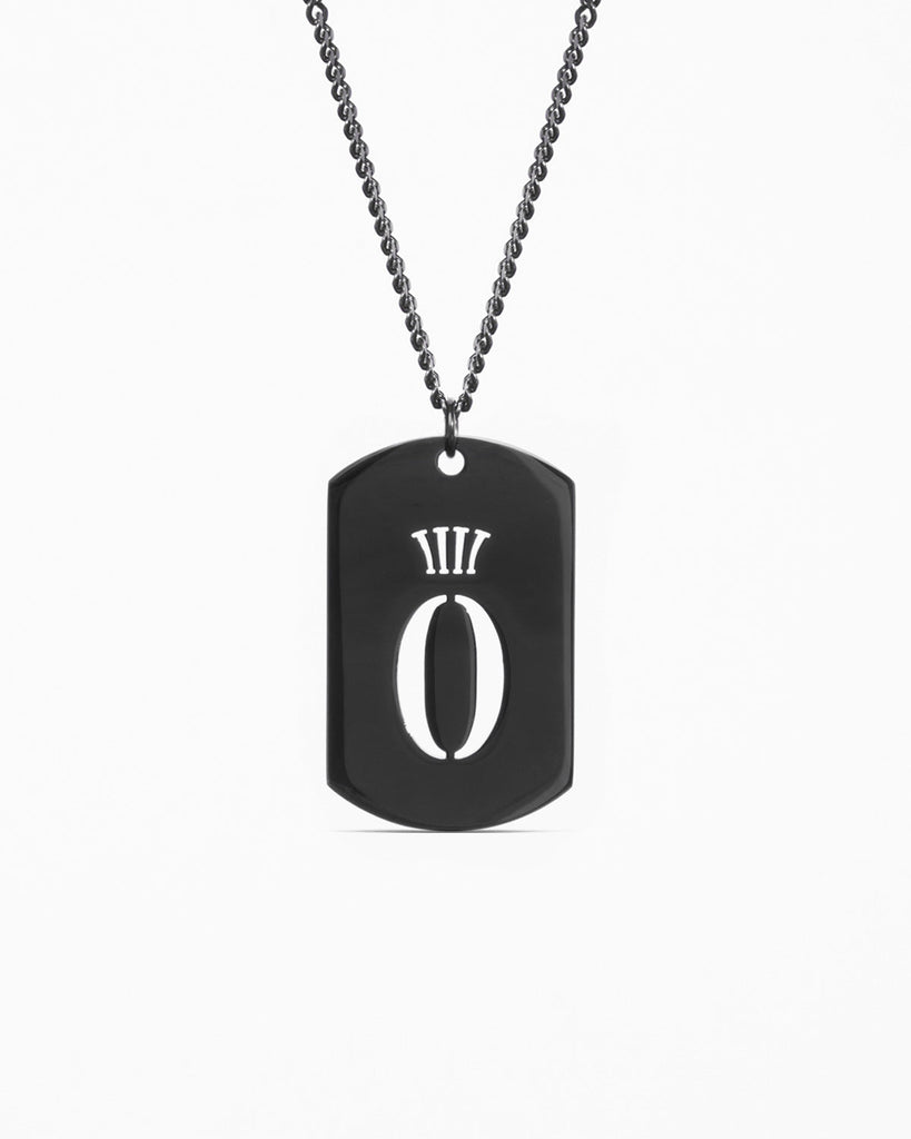 Black Stainless Dog Tag Necklace & Pendant - HERA x HERO