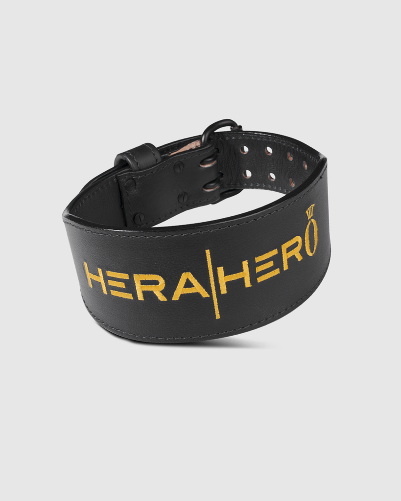 Weightlifting Belt - Black & Gold - HERA x HERO