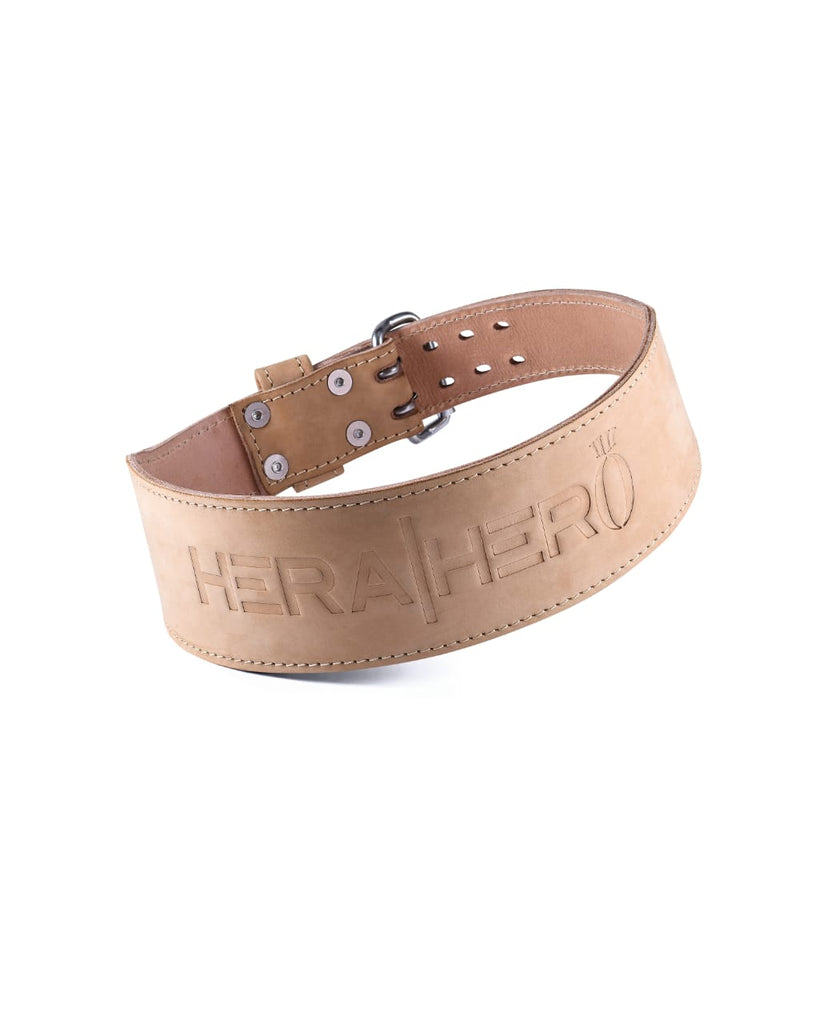 Weightlifting Belt Debossed - Beige