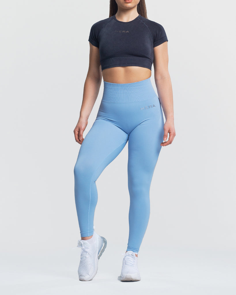 Buy Zentrex Women's Cross Waisted Yoga Pants Peach Butt Lift Leggings with  Inner Pocket Sports Gym Workout Running Pants, Navy, Medium at