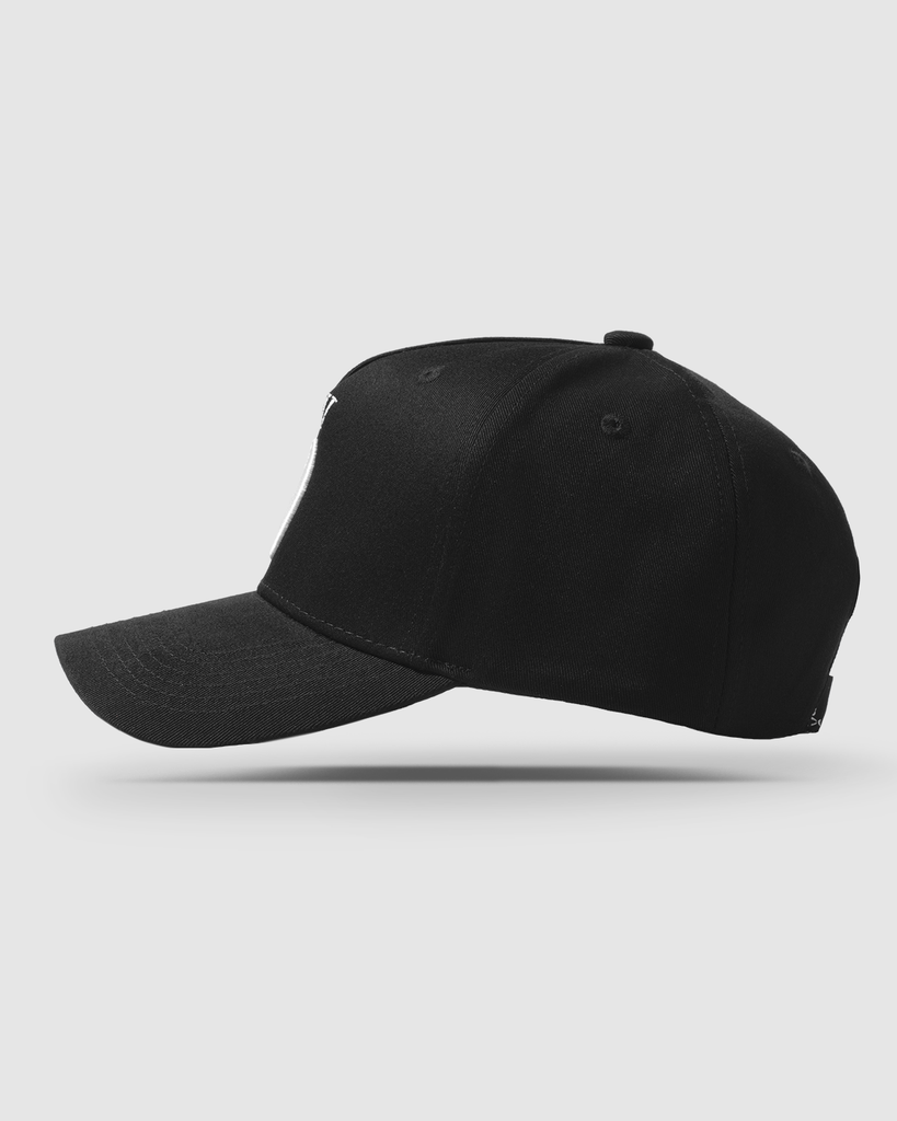 Black A Frame Hat White Hero Logo
